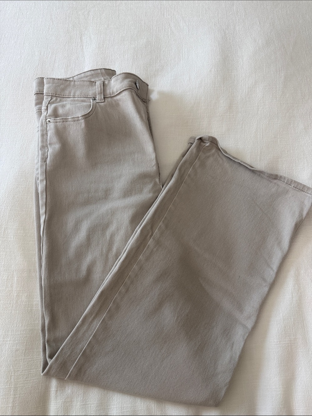 H&M Wide Leg Pants - Light Taupe